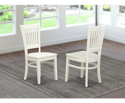 Sillas De Comedor De Madera Con Respaldo Listón Juego De 2 B