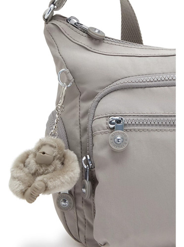 Bolsa Kipling Gabbie Chica Nueva Original Grey Gris Color Sólido Níquel Beige