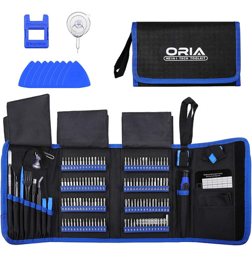 Set D/destornilladores Oria 142 En 1 C/estuche - Azul