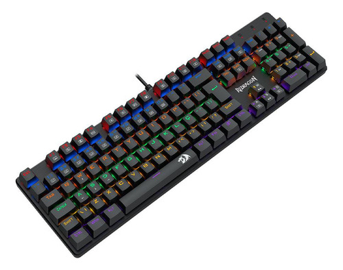 Teclado Redragon Valheim Rainbow Switch Azul K608-r Pt-brown
