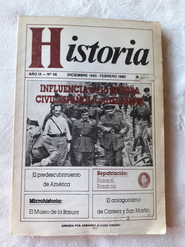 Revista Historia N° 36 Dic 89 Febrero 1990 España Islandia 