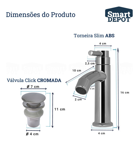 Cuba Com Torneira Silm Abs
