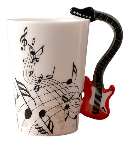 Taza De Café Guitar Heartbeat: Diseño De Taza De Músico