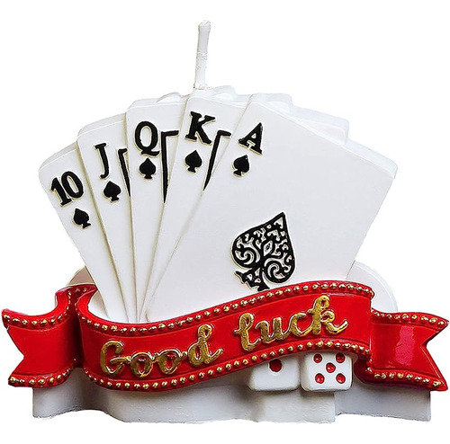 Velas Cumpleaños Buena Suerte Poker Creativo Pastel Velas Di