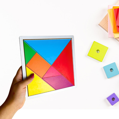 Quebra-cabeça Grupo Paraíso Mdf Tangram De 7 Peças