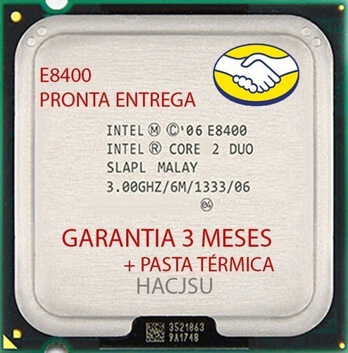 4 E8400 Processador Cpu Intel Core 2 Duo Lga775 1333 Usado