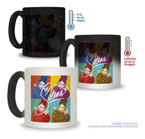 Taza Mágica Con Brillos Selena