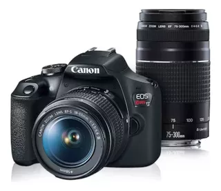 Canon Eos T7 Combo Lente 18-55mm & 75-300mm + Estuche Regalo