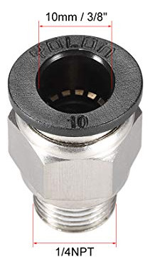 Conectores Rápidos Neumticos 1/4 Npt Macho X 10 Mm Tubo Od,