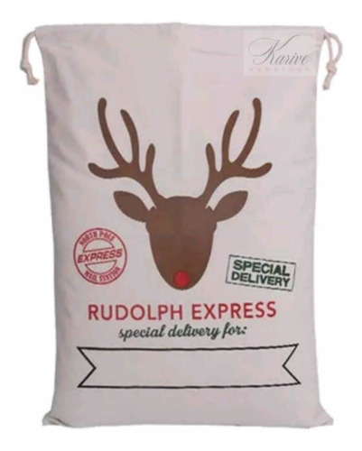 Imagen 2 de 9 de Costal Navideño Santa Claus 50cm*70cm Bolsa Regalo Navidad