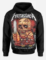 Comprar Buzo Canguro Con Capucha Metallica Bandas Metal Rock Música