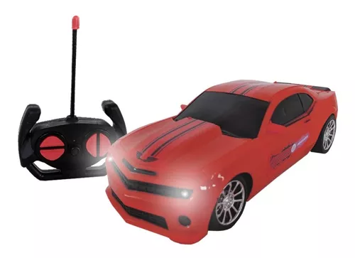 Brinquedo Carrinho Controle Remoto Camaro Possante Vermelho