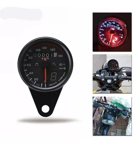 Velocímetro de motocicleta, instrumento de motocicleta, tacómetro de  motocicleta, velocímetro de motocicleta, odómetro dual, odómetro de  motocicleta