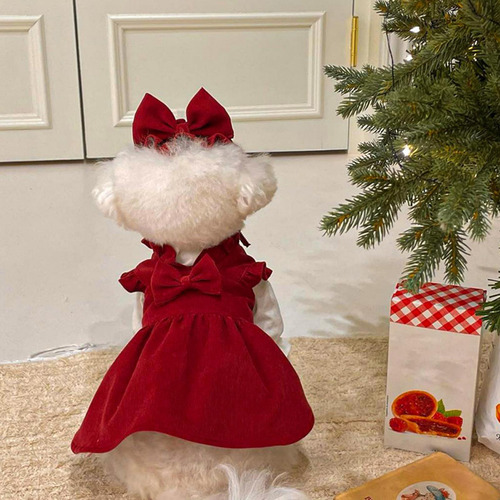 Vestido De Princesa De Navidad Para Cachorros, Conjunto De M