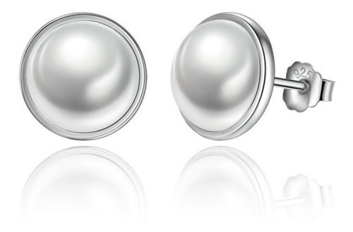 Aretes Elegantes Perlas Para Mujer Fabricados En Plata 925
