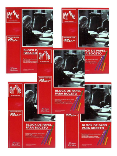 5 Bloc Acuarela Caran D'ache 35 X 50 210g 30 Hojas 