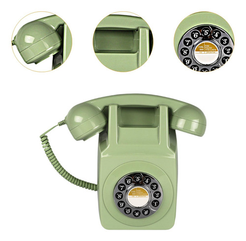 Telefone Fixo Retrô De Parede, Tipo Antigo, Telefone Verde