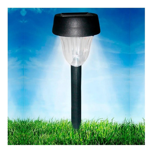 Imagem 4 de 8 de Kit 06 Luminária Espeto Solar Poste De Jardim Decoração Led