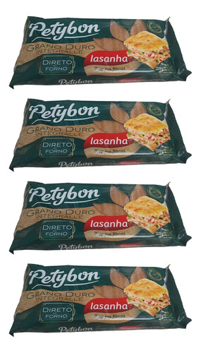 Massa P/ Lasanha Integral Petybon Kit Com 4 Unidades De 200g
