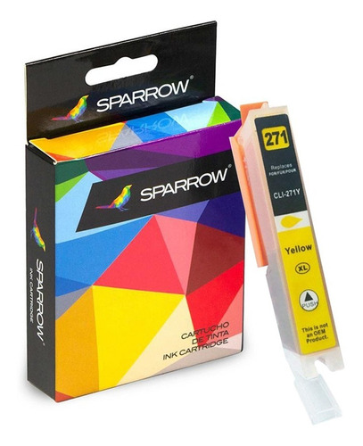 Cartucho Sparrow 271xl Amarillo Para Canon Pixma Ts8020 Febo