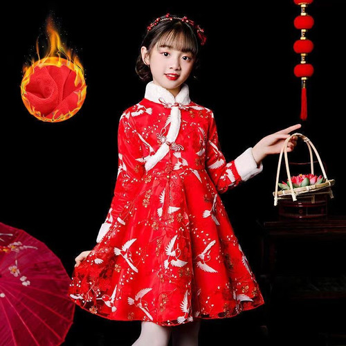 Nuevo Vestido Navideño Hanfu De Invierno Y Otoño Para Niñas