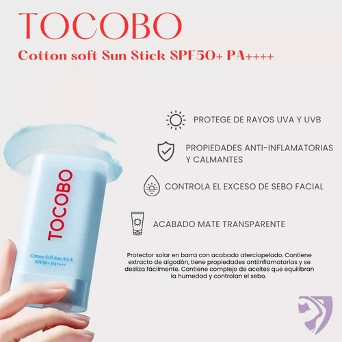 Tocobo Cotton Soft Sun Stick Spf50+ Protector Solar