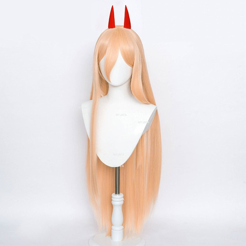 Peluca De Cosplay De Chainsaw Man Power Con Cuernos Para Fie Color Fix Tamaño De La Base Fix