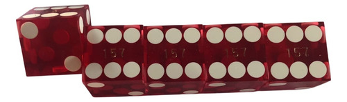 Dados Americanos Cuadrados 5 Unidades Rojo