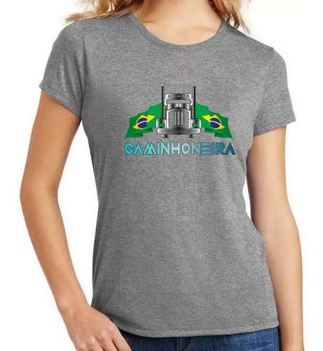 Camiseta Para Caminhoneira - Amo Caminhões