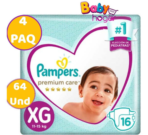 Pampers Premium Care 64 Und Talla Xg
