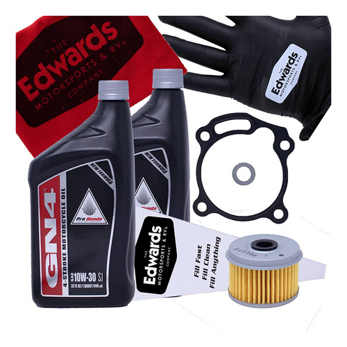 Edwards Kit De Cambio De Aceite Para Motocicleta Honda Rebel