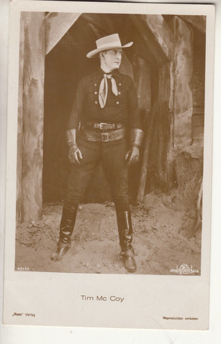 Antigua Postal Cine Cowboys Actor Tim Mc Coy Vintage Western