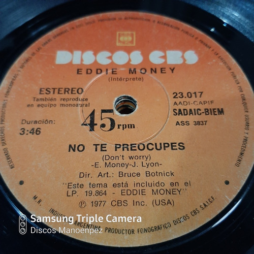 Simple Eddie Money Discos Cbs C15