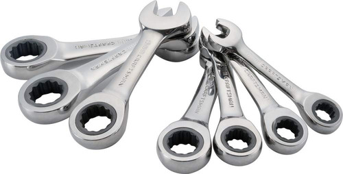 Stubby Ratchet Wrench Set, Metric, 7-piece (cmmt12075)