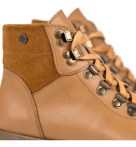 Imagen 3 de 7 de Borcegos Mujer Bota Cordones Botineta Moda Cuero Citadina