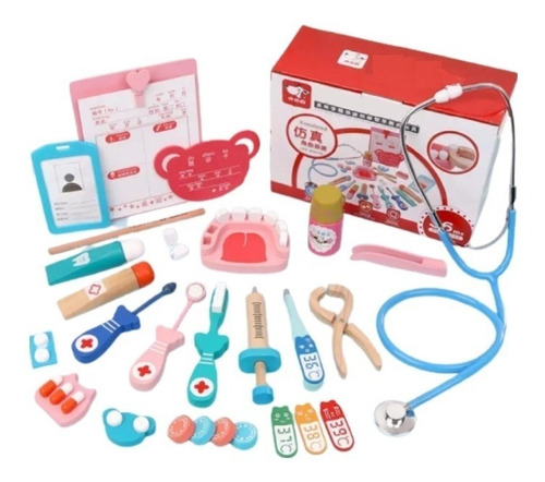 Juego Juguetes De Madera Para Niños Doctor Dentista