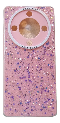 Carcasa Para Honor Magic 5 Lite Brillo Glitter Pop Socket 