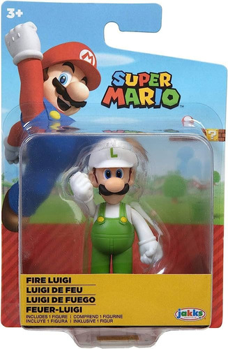 Luigi De Fuego Figura Articulada De 2.5 Super Mario Bros