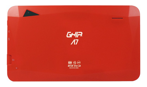 Tablet Ghia A7 Android 11 De 7 Pulgadas Con 2 GB Ram 32 GB Alm. 2 Camaras WIFI Bluetooth Color Rojo