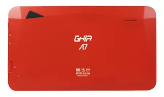 Tablet Ghia A7 Android 11 De 7 Pulgadas Con 2 GB Ram 32 GB Alm. 2 Camaras WIFI Bluetooth Color Rojo