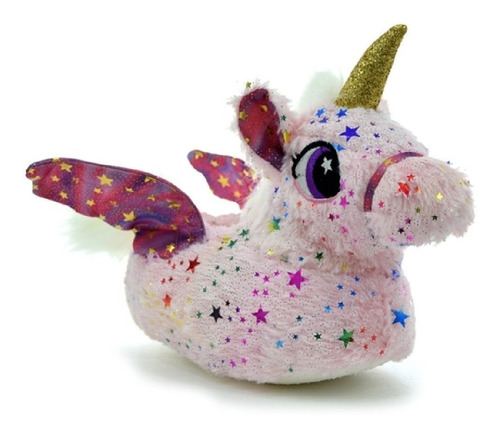 Pantuflas Peluche Unicornio Con Estrellas Phi Phi Toys 1500