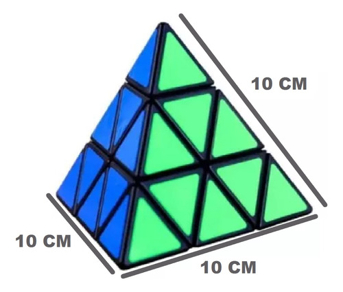 Imagen 4 de 6 de Cubo Magico Piramide Triangular 3x3 Con Mini Cubo 3x3