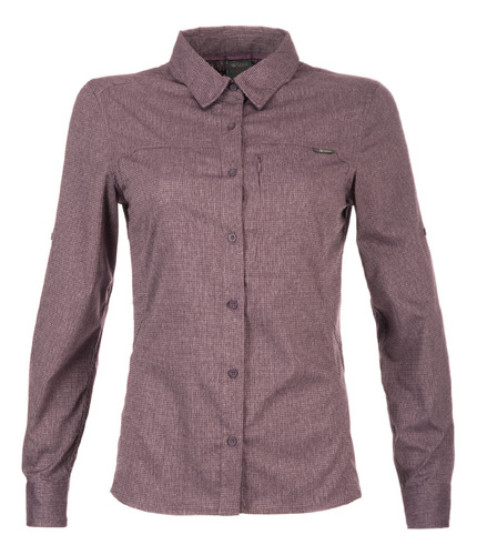 Camisa Mujer Rosselot Q-dry Long Sleeve  Shirt Melange Morad