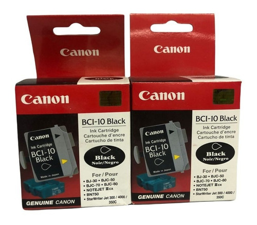 Pack Kit  Cartucho Original Canon Bci-10 Black  Facturado 