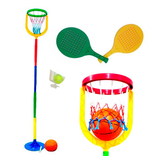 Tennis + Basquet Orbital Playa Jardin Plastico Encastrable