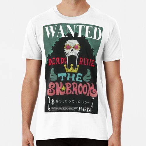 Remera Cartel De One Piece Brook Current Wanted, Cartel De O