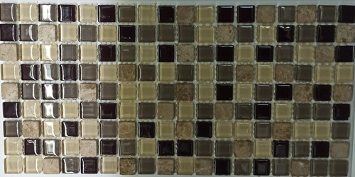 Mega Malla-mosaico Listelos Marron Claro Brillante30x30 79-4