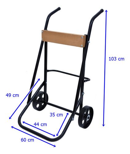 Suporte De Motor De Popa Até 25 Hp Carrinho 806109 2 Rodas
