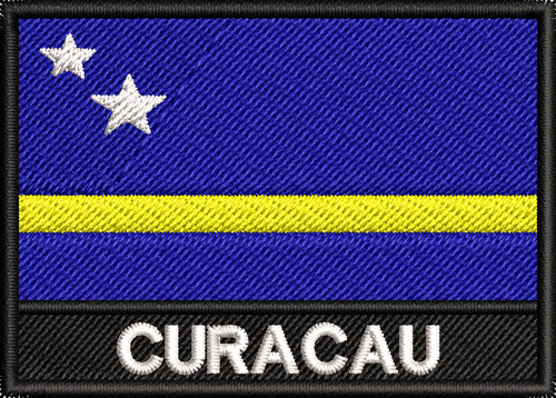 Patch Bordado Bandeira Curaçau Motociclista P/colete Ban506