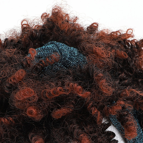 Peruca De Cabeça Artificial Feminina Com Faixa Azul, Cabelo